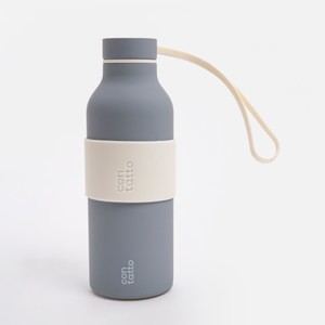 Contatto手提不鏽鋼保溫瓶500mL 淺灰