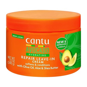 cantu 酪梨保濕修護免沖洗護髮素 捲髮適用  340g  1個