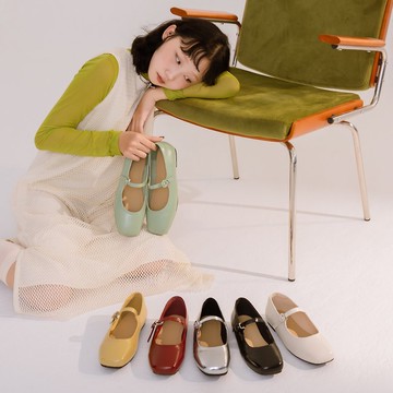 【I called Love】大尺碼寬版瑪莉珍平底鞋