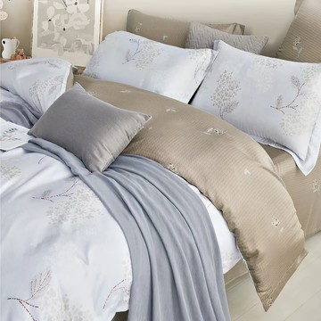 40支100%純天絲TENCEL 特大床包兩用被4件組  35cm  鳶莧  1組