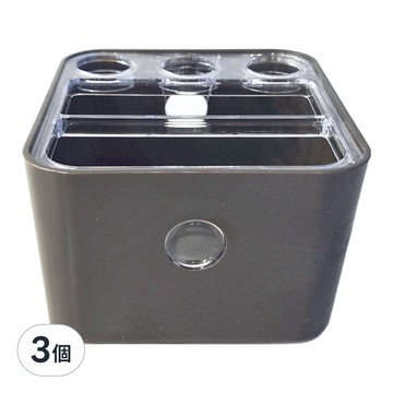 桌邊收納盒 桌面名片收納盒  灰色 + 透明色  3個