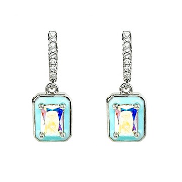 【SPARKMO】歐美時尚高級感仙氣極光水晶琺瑯耳環耳飾