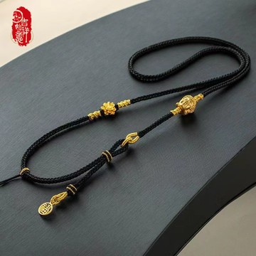 手工編織高級佛頭繩子吊墜掛繩玉黑繩項鍊繩子吊墜繩吊飾繩