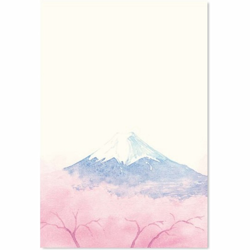 絵葉書 おしゃれ 和紙 季節の絵はがき 春 富士山と桜 縦 通販 Lineポイント最大0 5 Get Lineショッピング