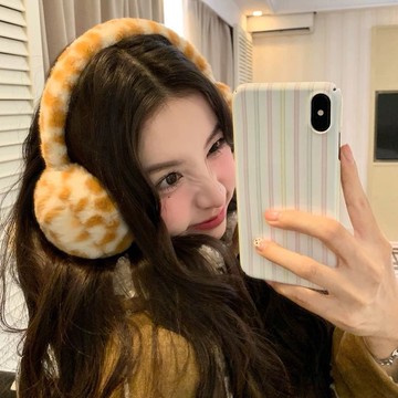 免運🔮辣妹可愛豹紋新款耳罩保暖冬季秋冬防凍耳暖毛絨學生耳套護耳毛絨絨耳罩 耳罩 保暖耳罩 毛帽 防風 防寒耳罩