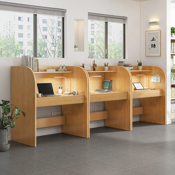 免運附發票  自習室學習桌沉浸式隔斷桌椅自習桌考研桌子單人封閉式