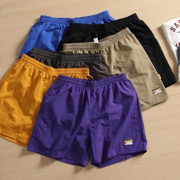 高品質！美式街頭巴塔復古短褲內褲一體沙灘褲男海南風情五分褲男