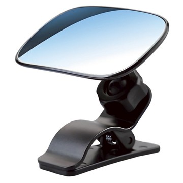 曲面廣角後視觀察鏡 夾子款  黑色  1個