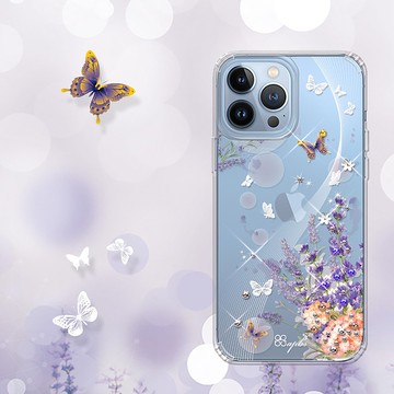 iPhone 13全系列 水晶彩鑽防震雙料手機殼-普羅旺斯