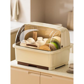 廚房置物架裝碗筷收納盒碗碟瀝水架家用放碗箱碗盤收納架臺面碗柜