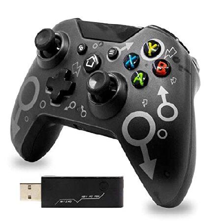  RIBOXIN 2.4G Wireless Controller for Xbox One Game Controller  for Xbox one/Xbox one S/Xbox one X Wireless Controller PC Controller Pro  Game Controller for Xbox and PC (with No Audio Jack) 