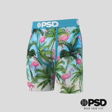 【PSD Underwear 官方旗艦店】 ANIMAL- 平口四角褲-小島時光-藍色