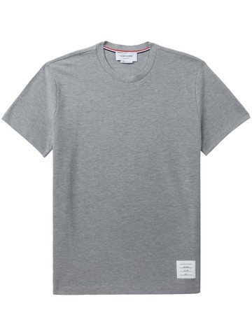 Thom Browne - 4-Bar stripe cotton T-shirt - men - Cotton - 0 - Grey