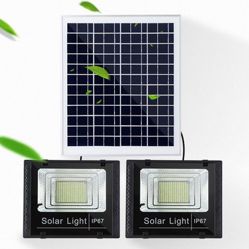 太陽能燈天黑自動亮壹拖二家用戶外庭院燈室內投光燈感應路燈 可開發票
