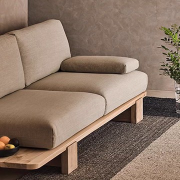 公司貨 免運 日式北歐侘寂風創意簡約小戶型客廳民宿全實木布藝榻榻米地臺沙發45S 快速出貨