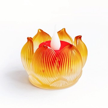 【新韻傳音】樹酯蓮花燭杯搭配5日酥油心燈｜供佛燈座 祈福燭杯 佛堂拜拜必備 燭杯 蓮心杯 蓮心燭台 酥油蠟燭杯 X247