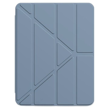 vXTRA 飛創 Y折變形立架四角氣囊平板皮套 筆槽版 + 玻璃貼套組  1套  2025 iPad 11代/2022 iPad 10代  淺灰紫