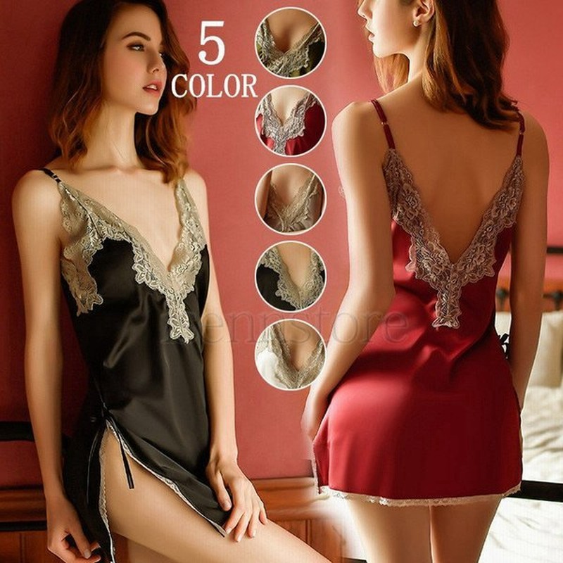 レディース ベビードール キャミソール Tバックショーツ セット レディース下着 ワンピースパジャマ レース スリット シースルー 刺繍 透ける 2点セット 5色 通販 Lineポイント最大get Lineショッピング