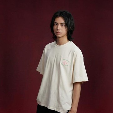 Gastation形意牡丹T恤 速干索羅娜后幅印花字體圖案國潮