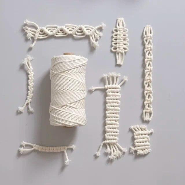 Diyマクラメコード綿ロープひもストリングリボンクラフト夢キャッチャー手仕事ホームボヘミアの結婚式の装飾1 10ミリメートル