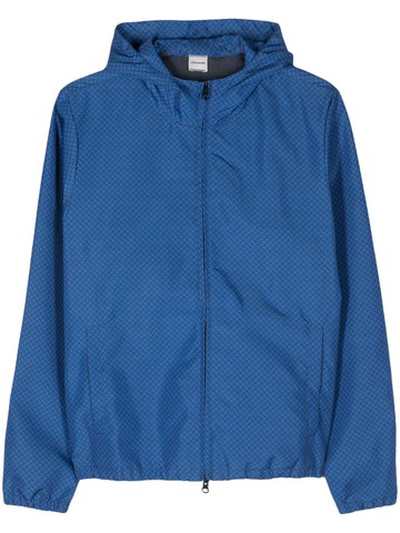Drumohr - hooded sports jacket - men - Polyester - XXXL - Blue
