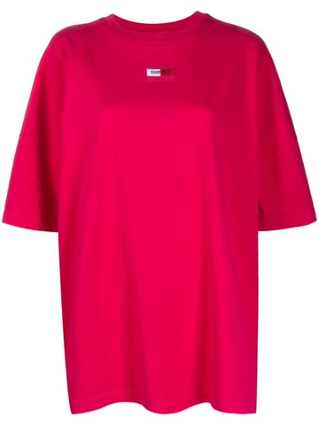 Tommy Jeans - logo-patch cotton T-shirt - men - Cotton - XS - Pink