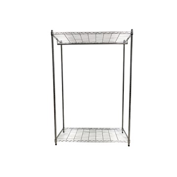 我塑我形 120 x 45 x 165 cm MIT耐重萬用鐵力士鍍鉻二層架 - 含衣桿 收納架 置物架 鐵力士架
