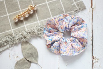 手作髮飾。大腸圈。花仙子