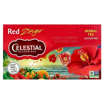 Celestial Seasonings, 草本茶，Red Zinger，無咖啡萃取，20 茶包，1.7 盎司（49 克）