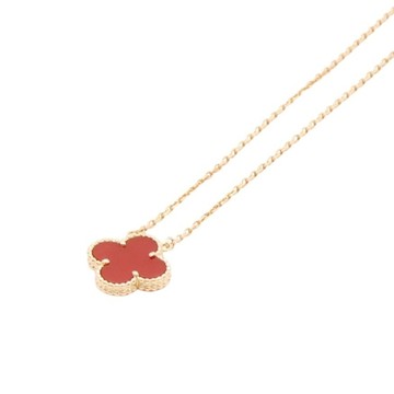 Van Cleef & Arpels 梵克雅寶 Vintage Alhambra 項鍊 18K黃金 紅玉髓 VCARD38500 【二手名牌BRAND OFF】