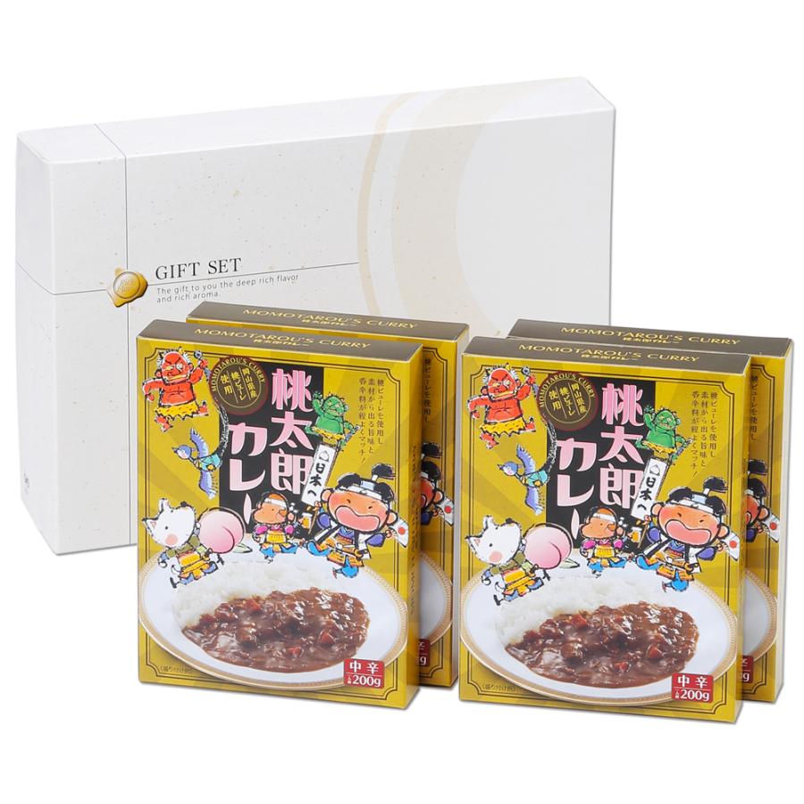 岡山 桃太郎カレー 中辛4箱セット　 送料無料