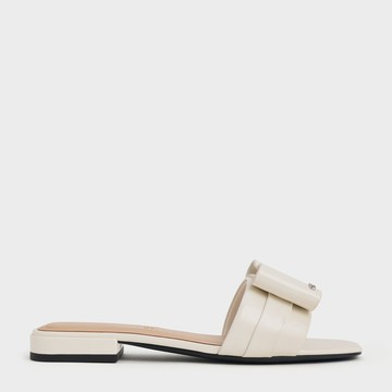 LU 漆皮蝴蝶結拖鞋