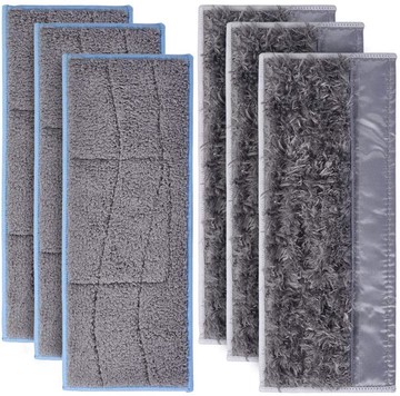 【美國代購-現貨】KEEPOW 6包可清洗重複使用的拖把墊 用於iRobot Braava Jet M6 6110機器人 3濕+ 3乾墊