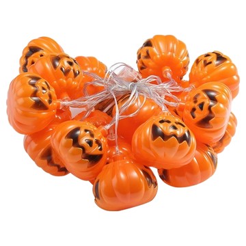 電池 3米20顆燈 萬聖節裝飾燈串  萬聖南瓜 橘色  1個