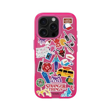 iPhone 16 Pro Clear 粉漾桃 - Stranger Things - 霍金斯日常