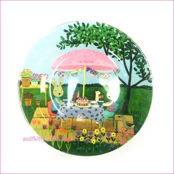 asdfkitty可愛家☆Le sucre法國兔10週年大淺盤/點心盤/水果盤-日本正版商品