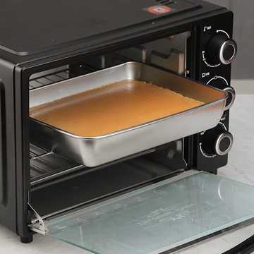 不銹鋼烤盤烘焙模具古早蛋糕卷面包糕點家用烤箱用具工具小長方形