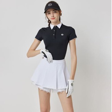 2023高爾夫女裝服裝女上衣短袖T恤春夏短裙套裝golf運動球衣服女