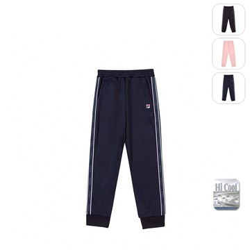【FILA】KIDS 孩童款 吸濕排汗 針織長褲-丈青 1PNY-8411-NV