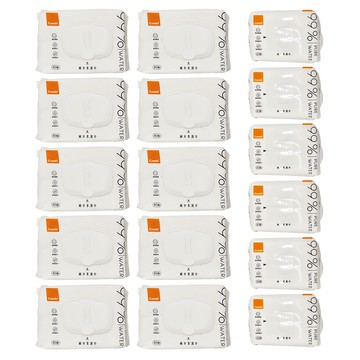 Combi 康貝 純水柔濕巾 (10大包80抽+6小包20抽) 寶寶濕巾  16包  1組  591g