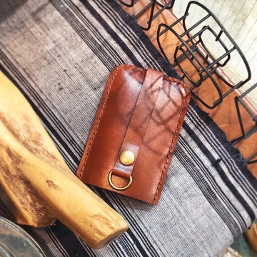 經典鑰匙包 好好縫 皮革DIY材料包 刻名 手工包 情侶禮物 鎖匙包