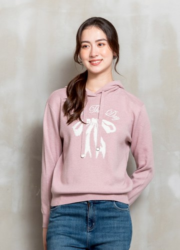 享受時光引塔夏連帽針織衫