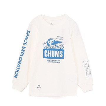 CHUMS Kids Space Booby Brushed L/S T-Shirt 中大童 長袖上衣 白色 CH211411W001