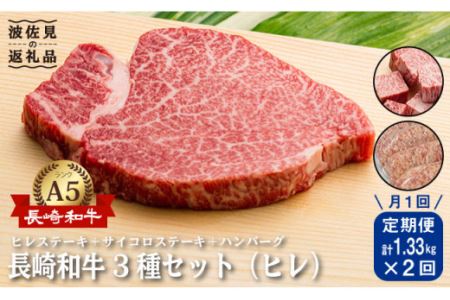 A5ランク ヒレステーキ サイコロステーキ ハンバーグ 総量2.66kg 2660g セット [NA59]