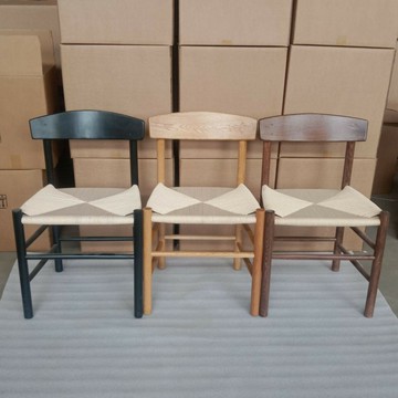 免運/可開票/公司貨 北歐侘寂風科靈實木J39餐椅原木民宿創意靠背書房日式編繩椅子ins 出貨快DDD6666