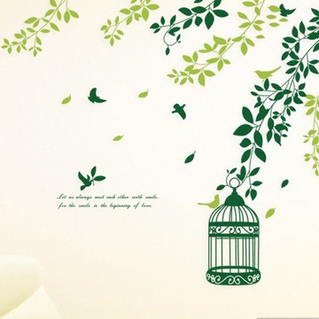 壁貼 花園鳥語 牆貼 壁貼紙 創意壁貼