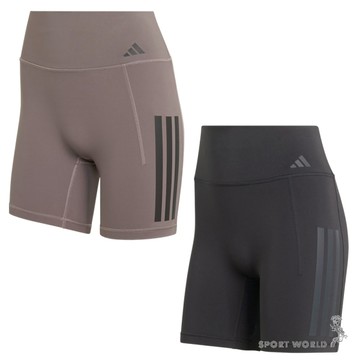 Adidas 高腰緊身短褲 女裝 LYCRA 涼感 棕/黑【運動世界】JZ1099/JZ1100