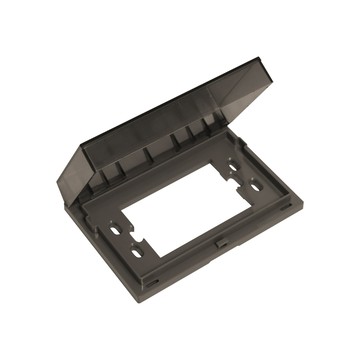 防滴蓋板無孔(整組專用) 橫式/灰黑上蓋