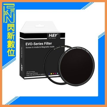 H&Y HD EVO系列 磁吸 螺紋二合一 ND16 減光鏡 82mm 減光四檔(82,公司貨)