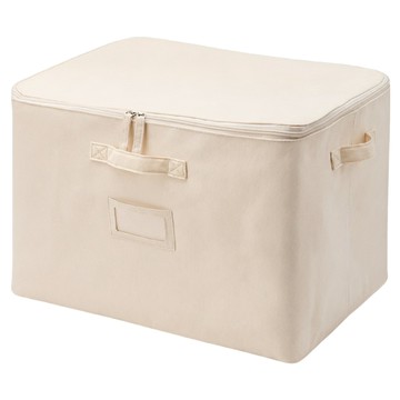 Dream Home 築夢家居 棉麻收納箱 有蓋 C款  米白色  1個